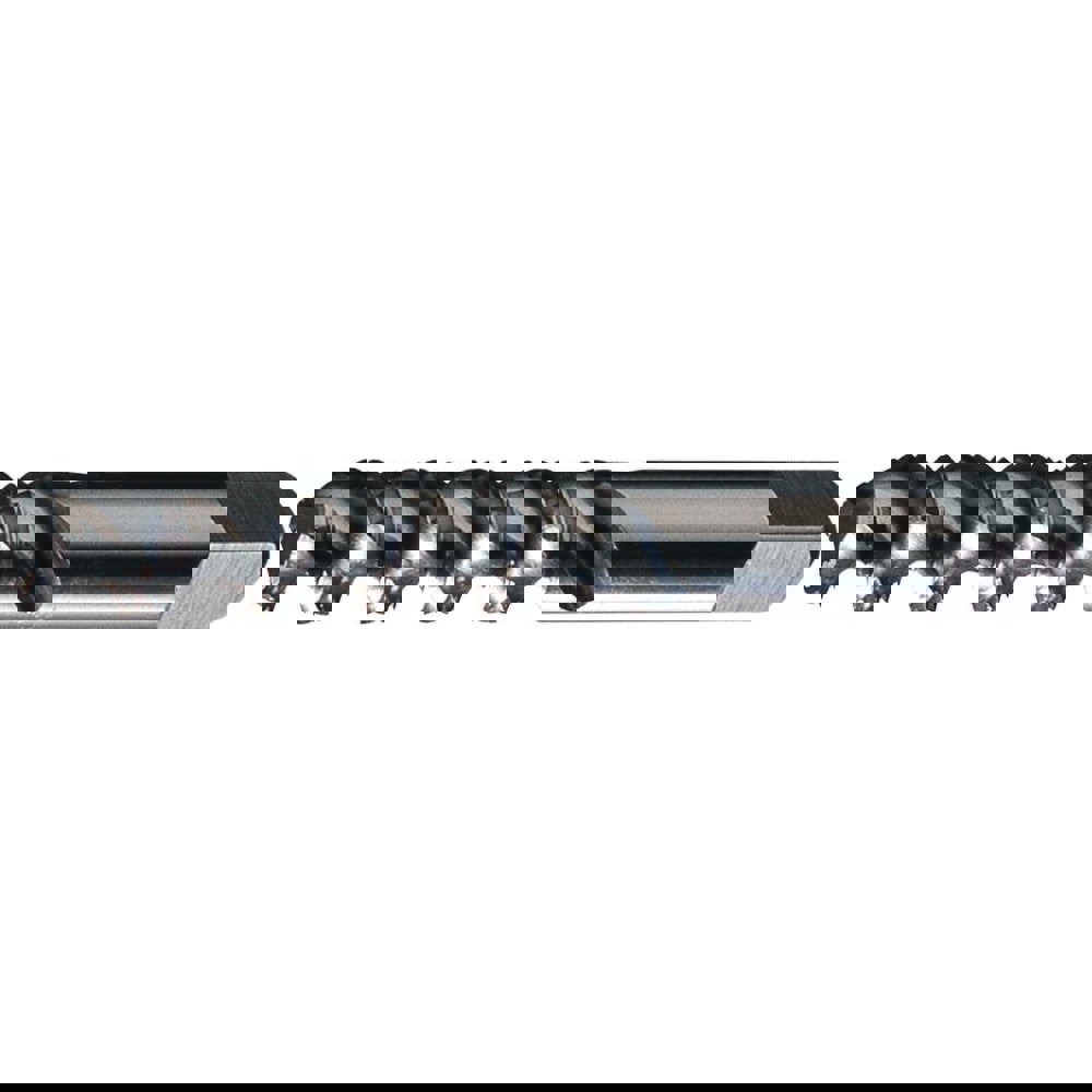 Spiral Flute Tap: M8x1.25 Metric, 3 Flutes, Modified Bottoming, High Speed Steel, Bright/Uncoated